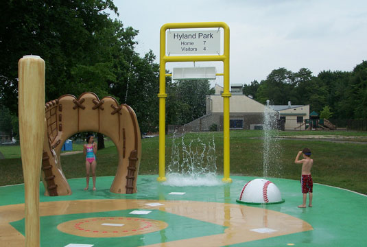 AquaBond installed at a splash pad in a park