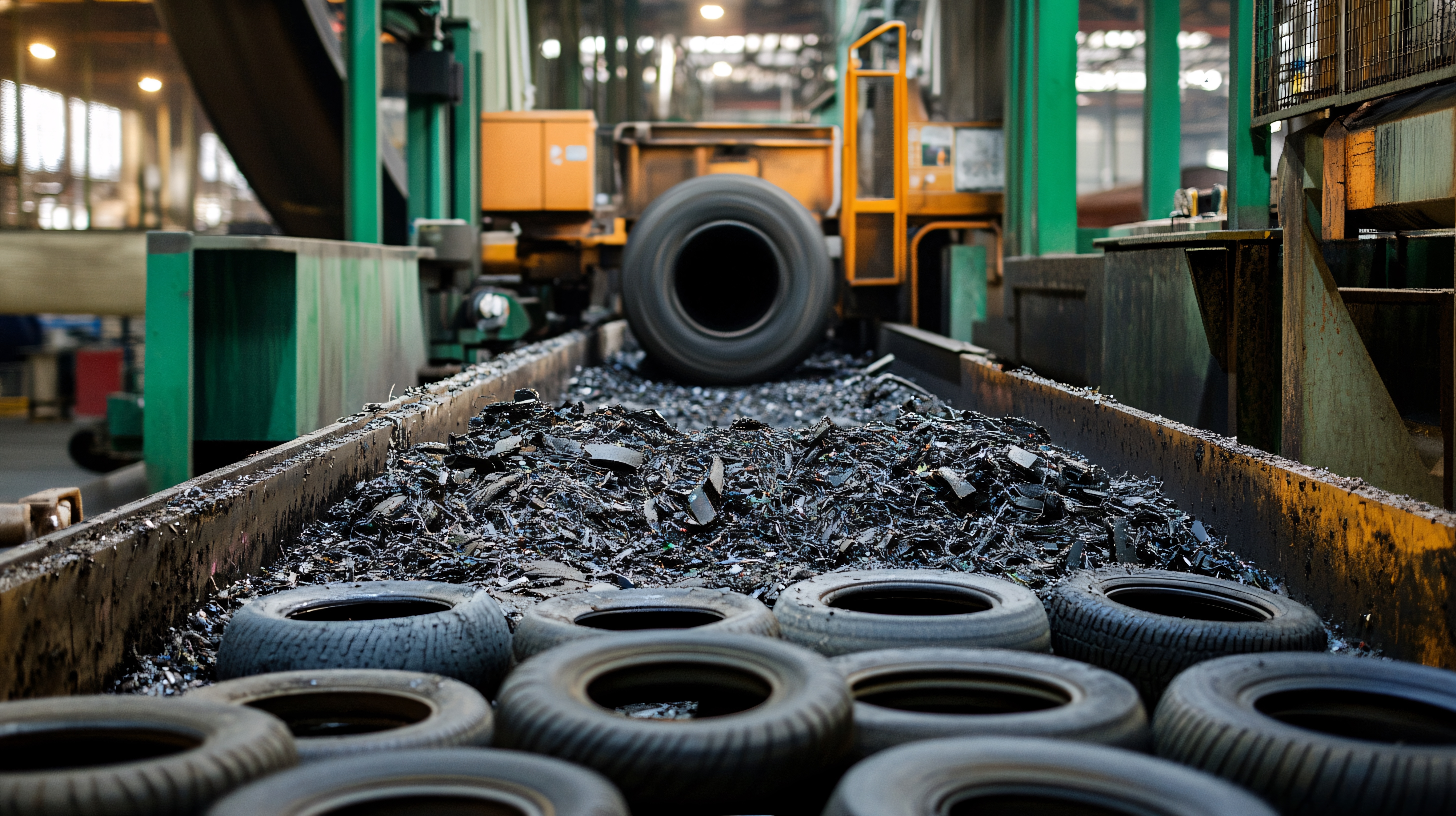 Recycled tire rubber