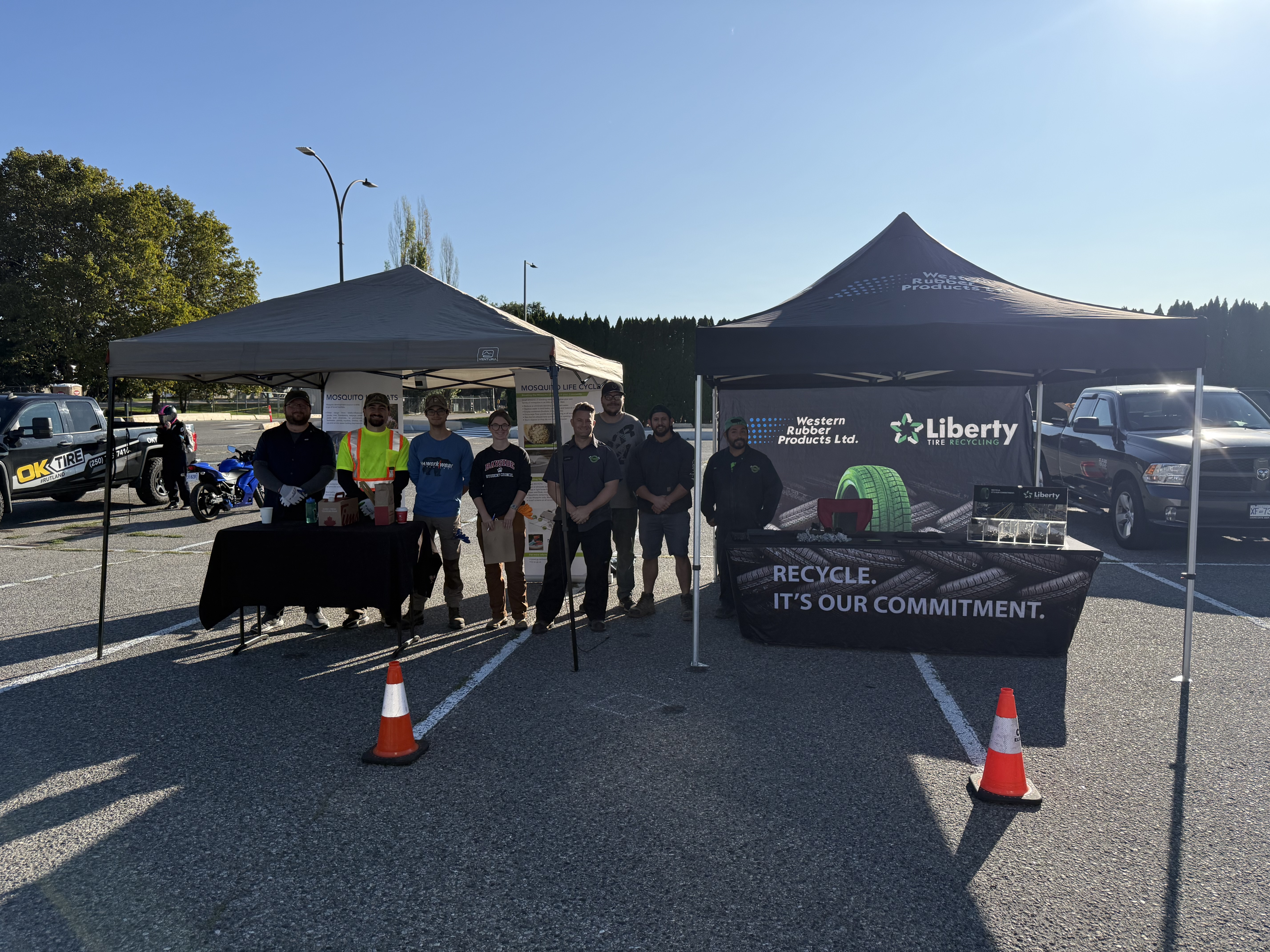Liberty Tire Recycling Information Booth at British Columbia Tire Round Up