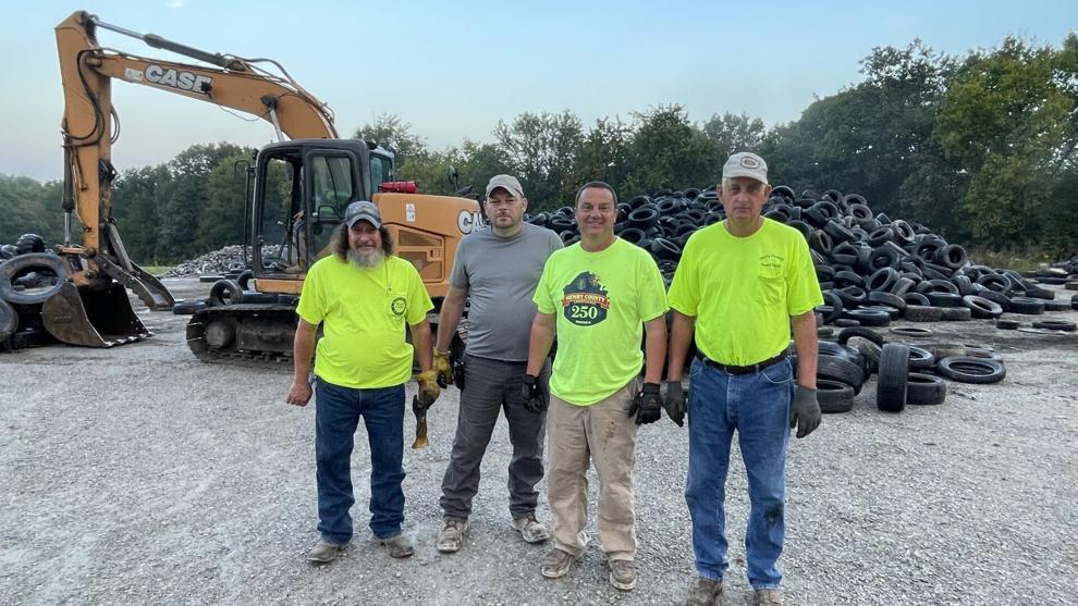 Henry County personel and Liberty Tire Recycling at the tire amnesty event