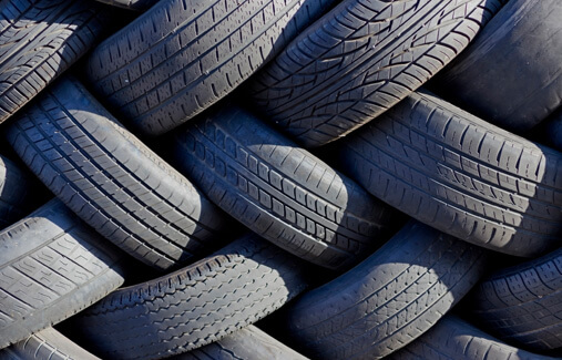 A stack of tires