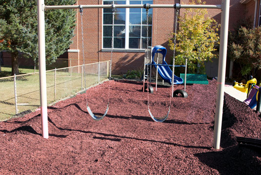A playground before installation of Access-a-Mat