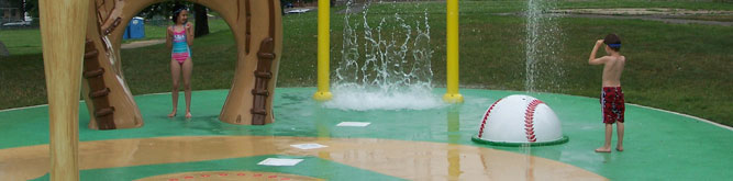 AquaBond installed at a splash pad in a park