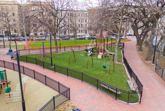 A playground using Genesis turf