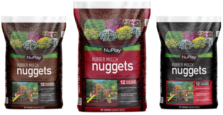 NuPlay Nugget Rubber Mulch product packages