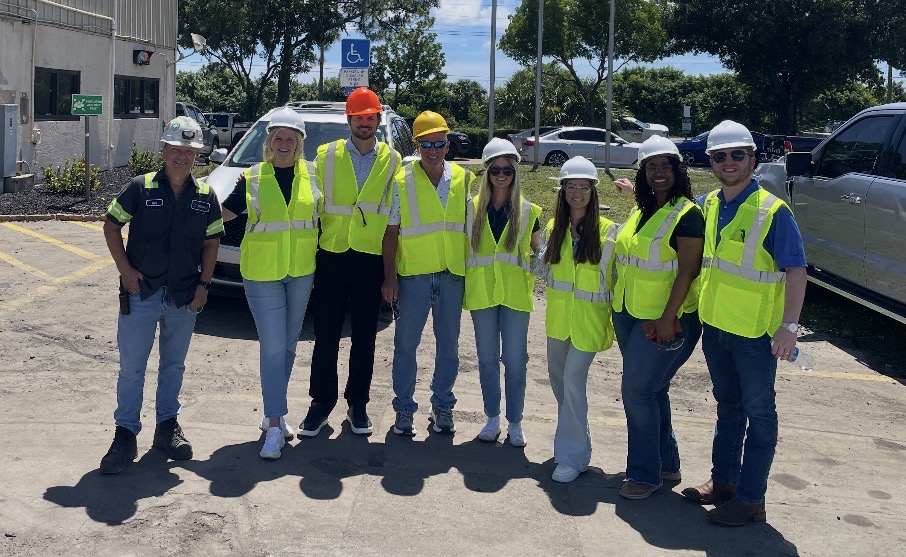 Representative Dana Trabulsy (second from left) and her staff attended a behind-the-scenes tour of the Liberty Tire Recycling facility in Port St. Lucie. (All photos courtesy of Liberty Partners of Tallahassee)
