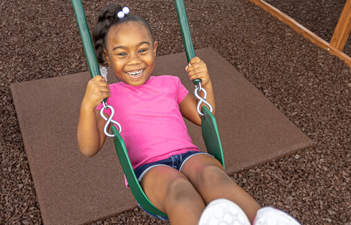 Girl on a swing