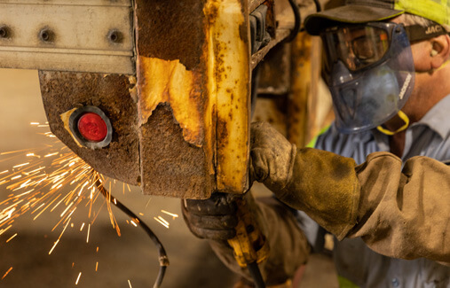 A man welding