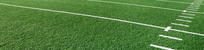 White lines on a football field